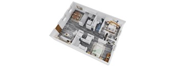 bedroom floor plan an in 3d