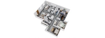 bedroom floor plan an in 3d