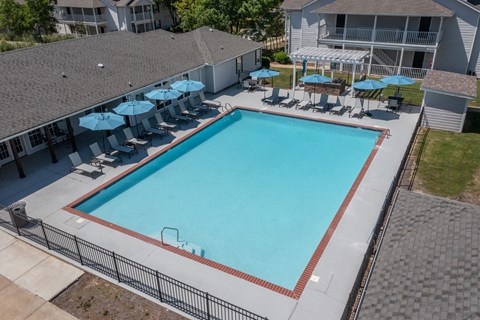 Ariel view of swimming pool at Park at Meadow Ridge Montgomery AL