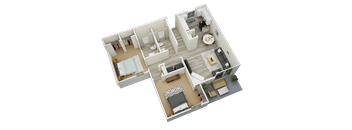 bedroom floor plan an in 3d