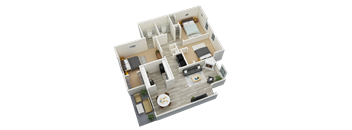 bedroom floor plan an in 3d