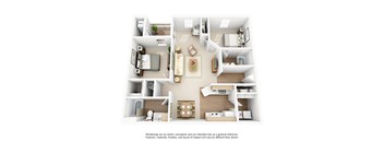 a floor plan of a house with a bedroom and a living room