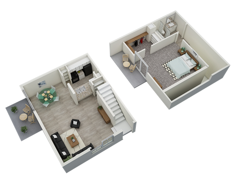 bedroom floor plan an in 2d