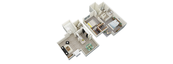 bedroom floor plan an in 3d