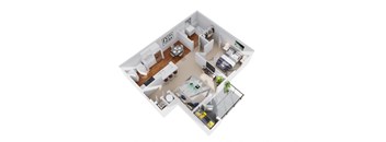 bedroom floor plan an in 3d