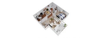 bedroom floor plan an in 3d