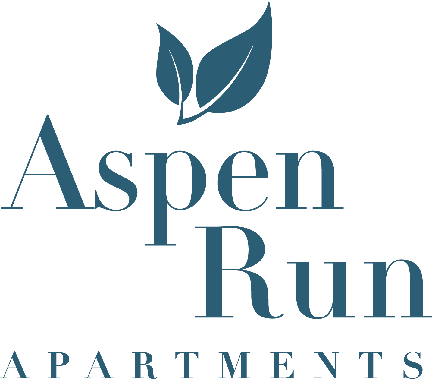the logo for aspen run apartments