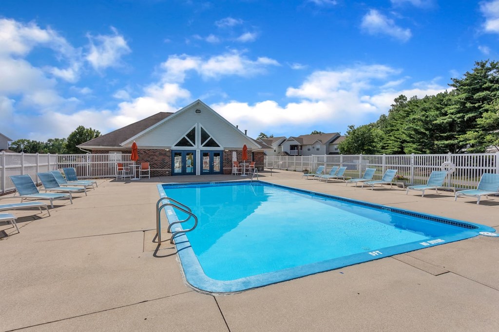 the swimming pool at our apartments