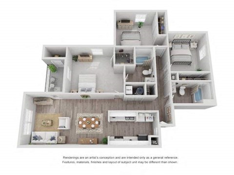a 1 bedroom floor plan  villas at spring creek