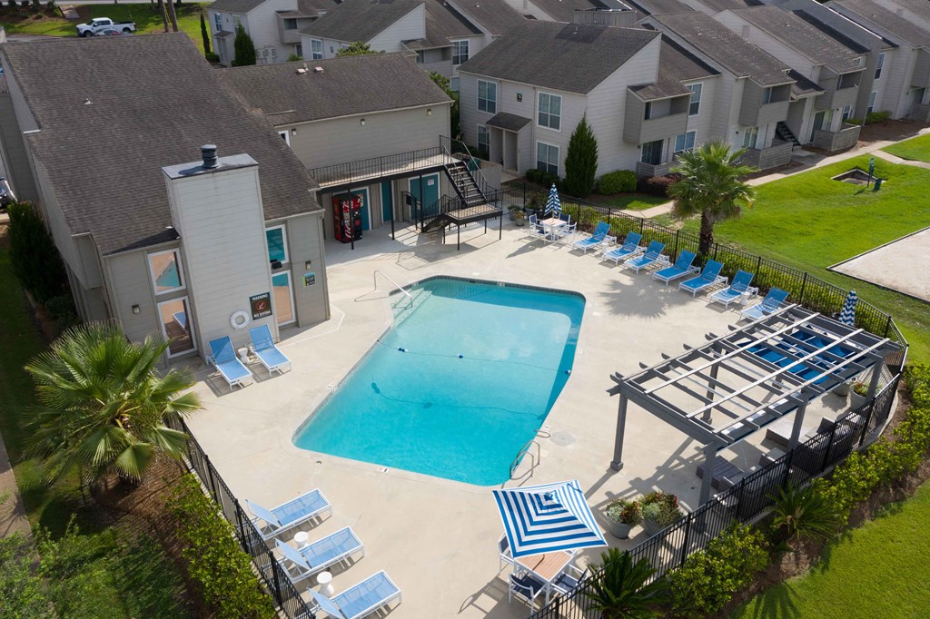 take a dip in the resort style pool