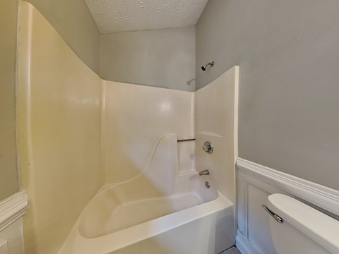 a bathroom with a tub and a toilet and a sink