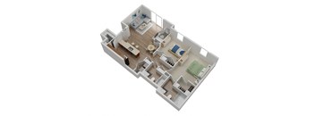 bedroom floor plan an illustration of the retreat at thousand oaks apartments