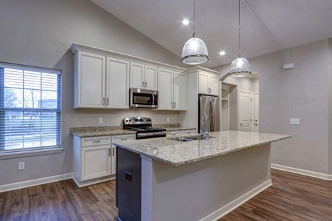 kitchen interior for Pointe West Luxury Apartments