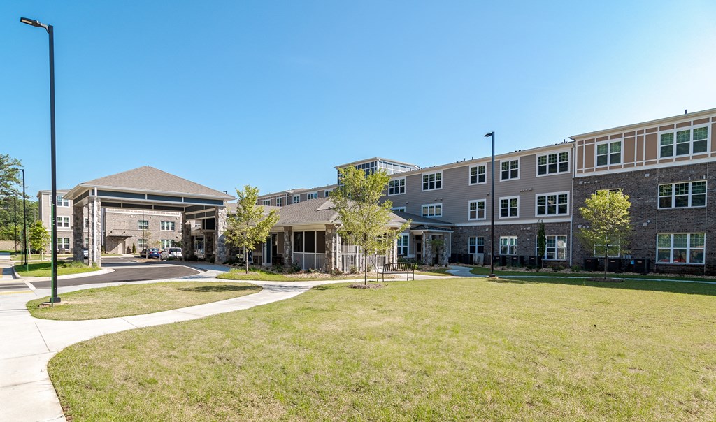 a large lawn in front of Sweetwater Point, Douglasville, GA