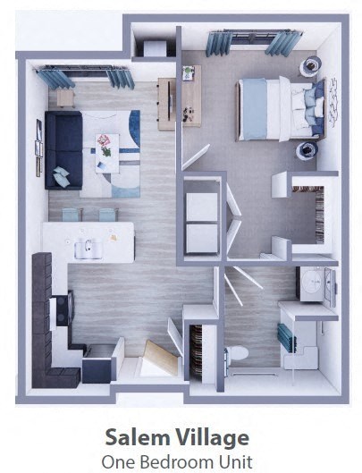One Bedroom floor plan