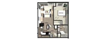 A black and white image of a floor plan of a house.