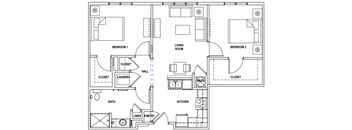 a blueprint of a floor plan of a house