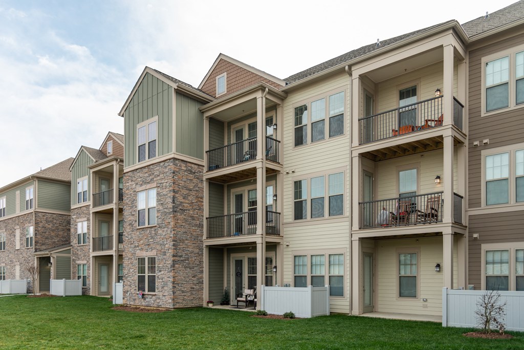 an exterior view of an apartment complex at The Whitworth, Virginia