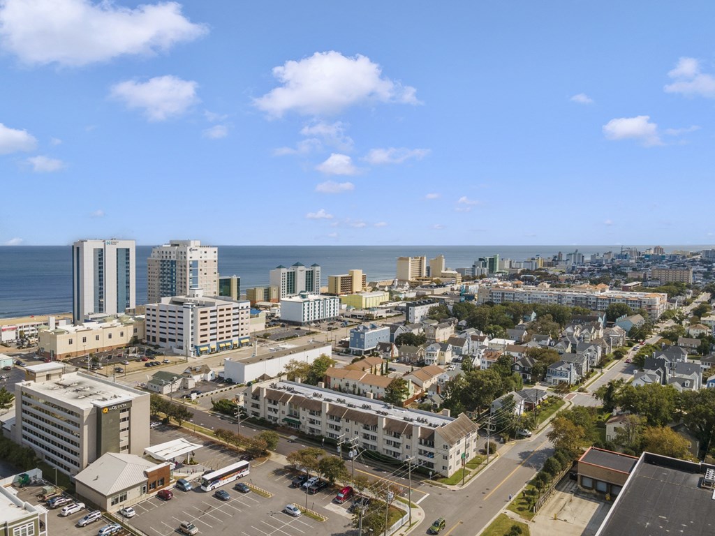 the city of with ocean in the background at Saltmeadow Bay, Virginia Beach, VA, 23451