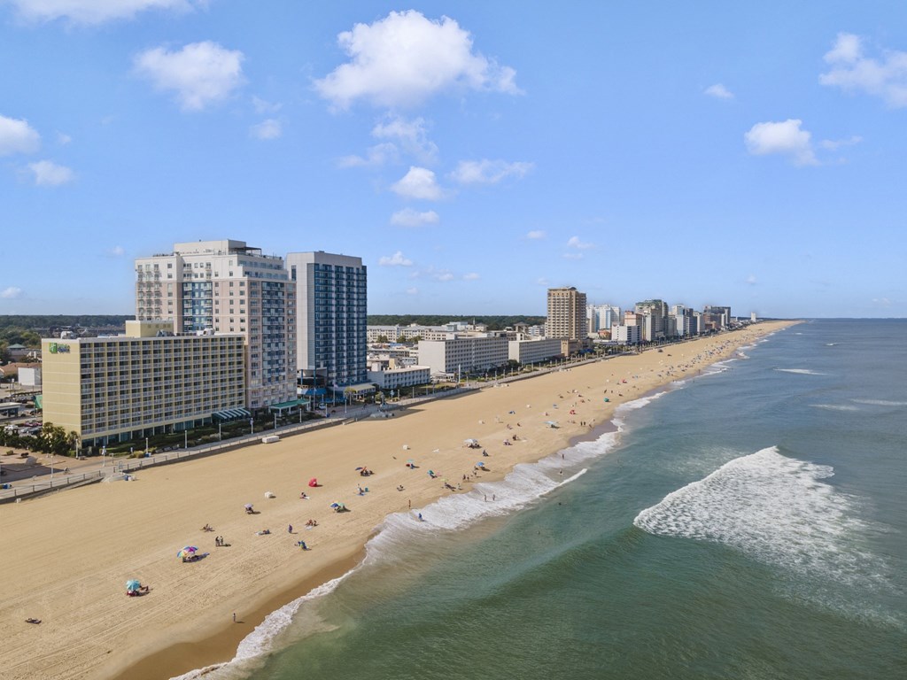 a view of the beach and the city at Saltmeadow Bay, Virginia Beach, VA, 23451