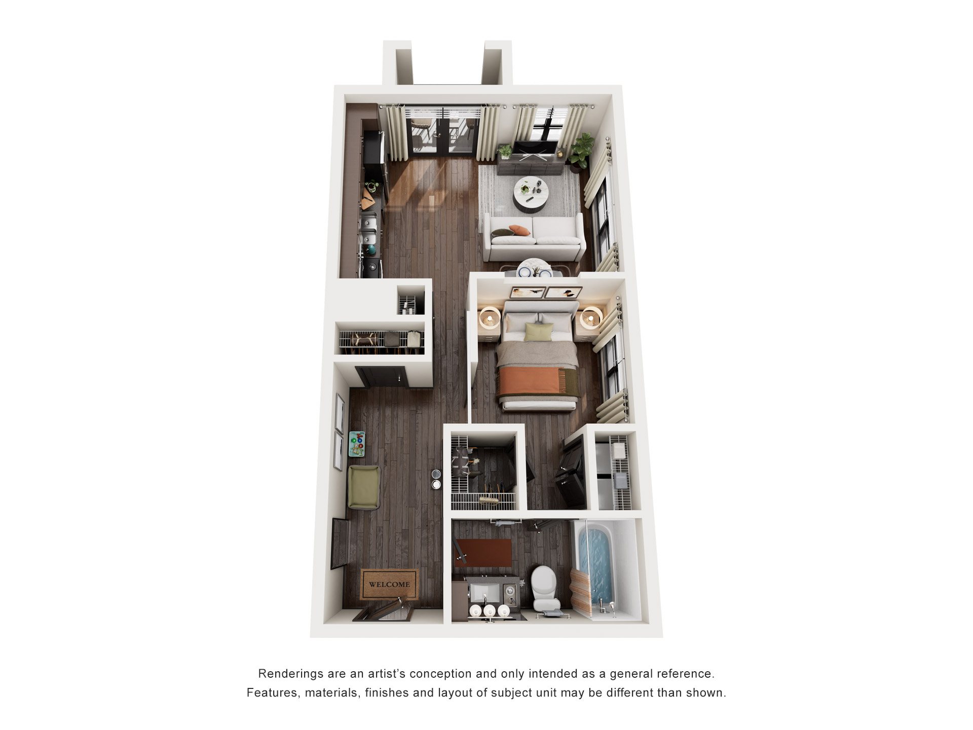 1 Bed 1 Bath | 743 Sq. Ft. at 17 Broad in Chattanooga, 37408
