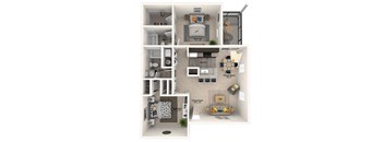 a floor plan of a apartments at Misty Ridge Apartments, Virginia