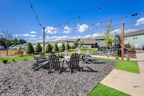 Yard with Lounge Area at Brighton Townhomes in Acworth, GA 30102