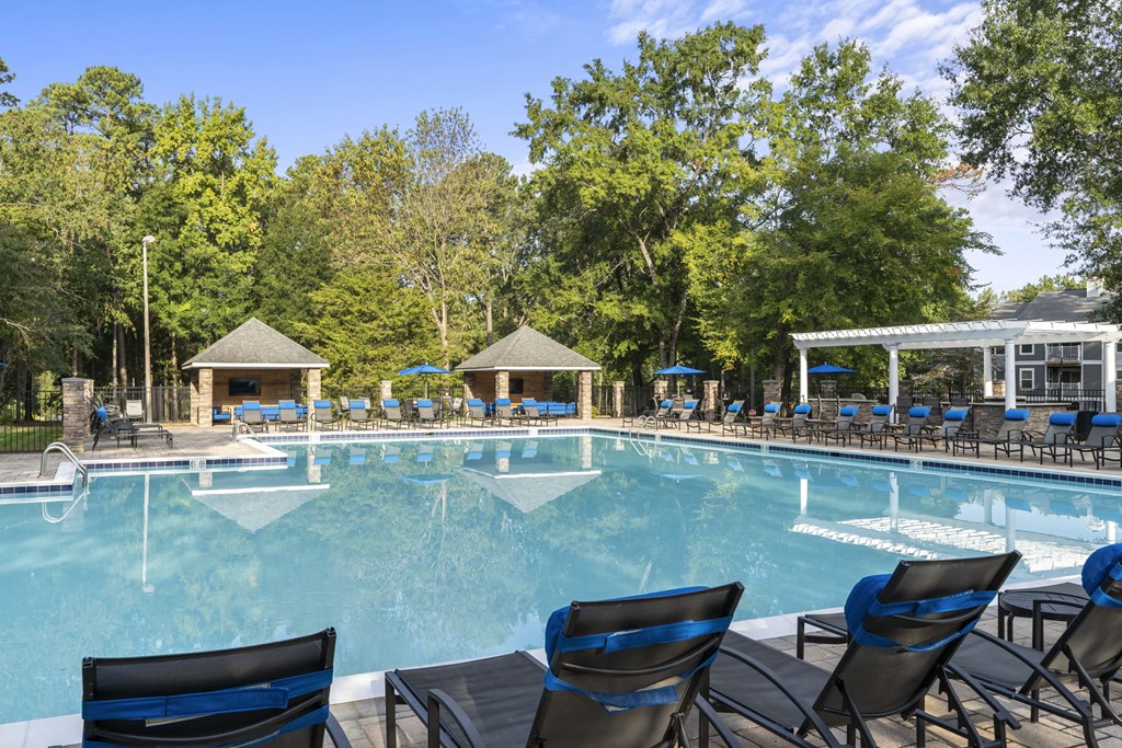 the swimming pool at the resort at glade springs at Trails at Short Pump Apartments, Richmond, 23233