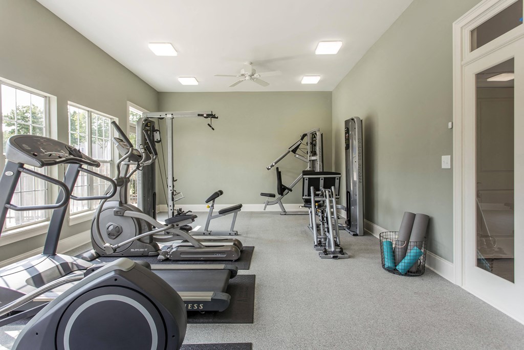 the gym at Abbington Place Apartments, Greensboro , 27407