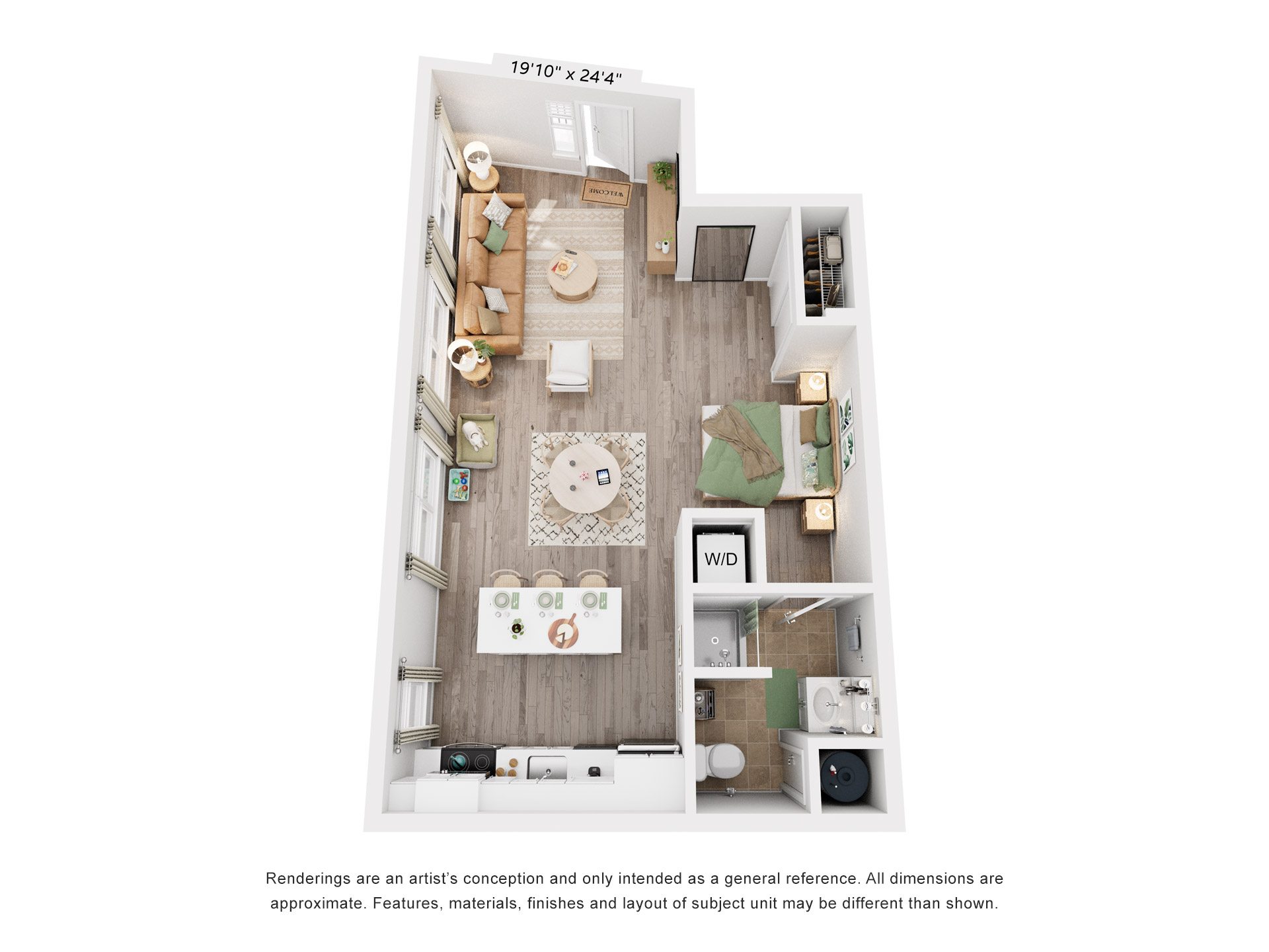 Arbor Floorplan at Flats at West Broad Village, Glen Allen, VA, 23060