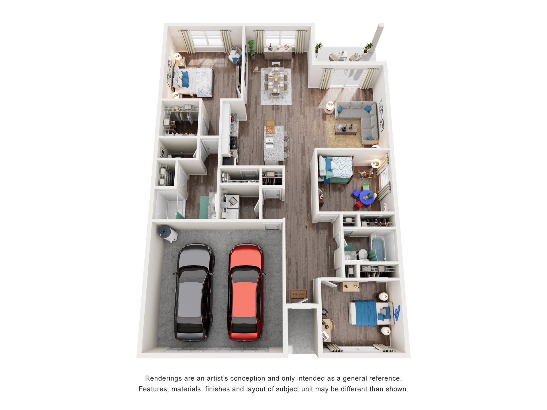 3 Bed  2 Bath Floor Plan | 1,618 Sq. Ft at Seaboard at Sidbury Station, Castle Hayne, NC, 28429