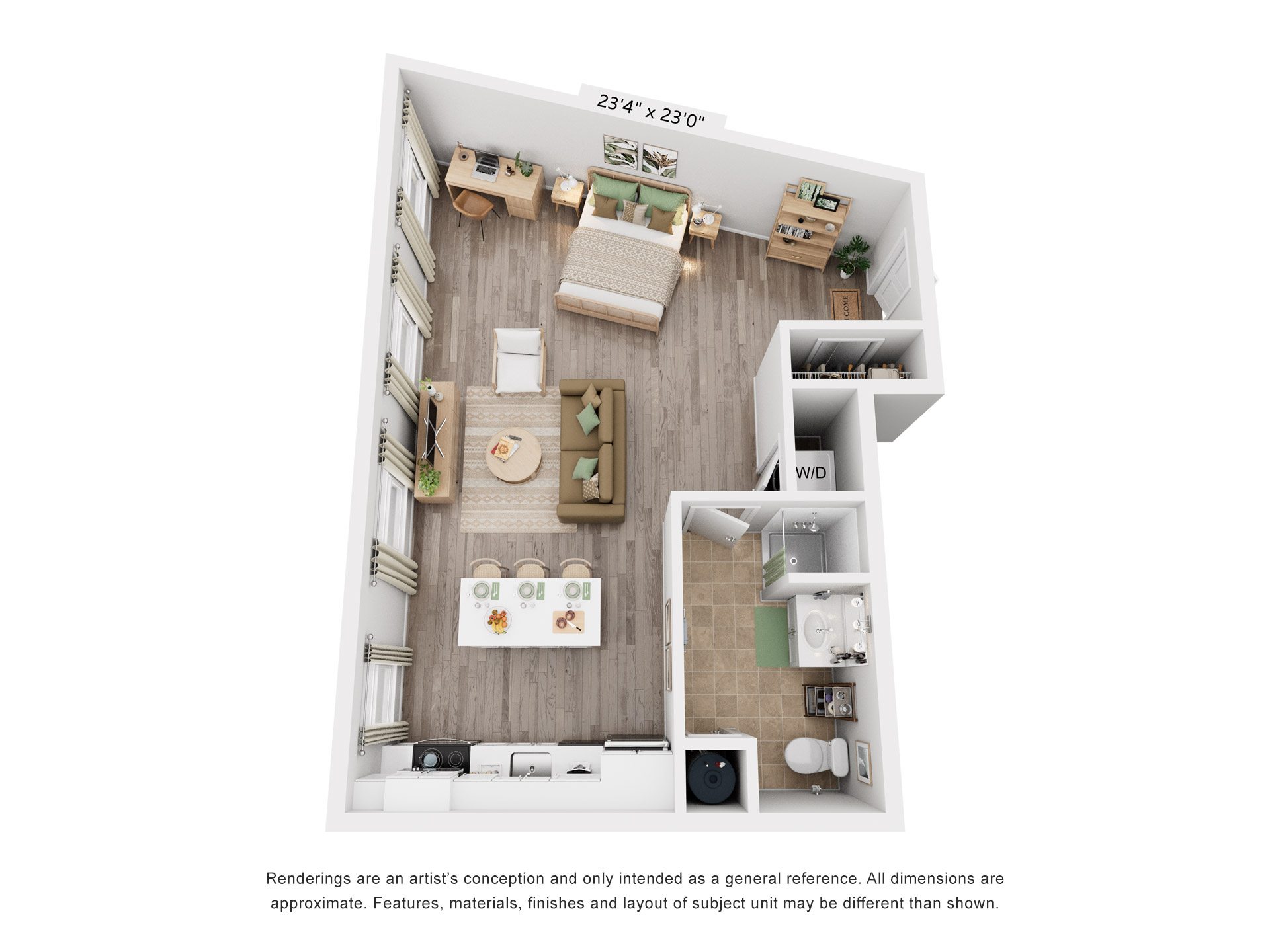 Aspen Floorplan at Flats at West Broad Village, Glen Allen, VA