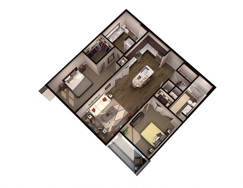 B1 Floor Plan at Residence at Riverwatch, Agusta, GA