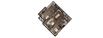 B2 Floor Plan at Residence at Riverwatch, Agusta, 30909