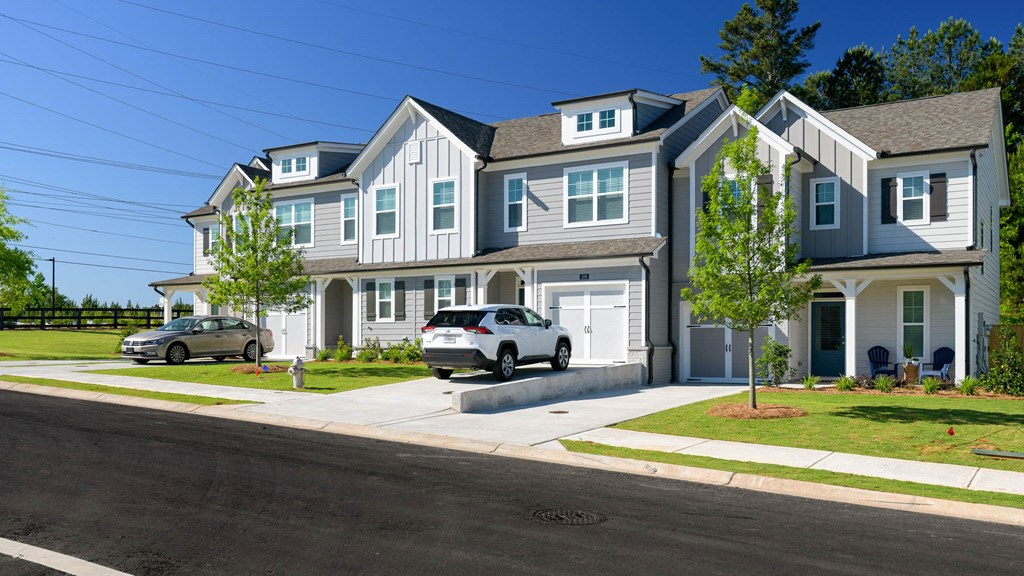 Elegant Exterior View Of Property at Brighton Townhomes, Georgia