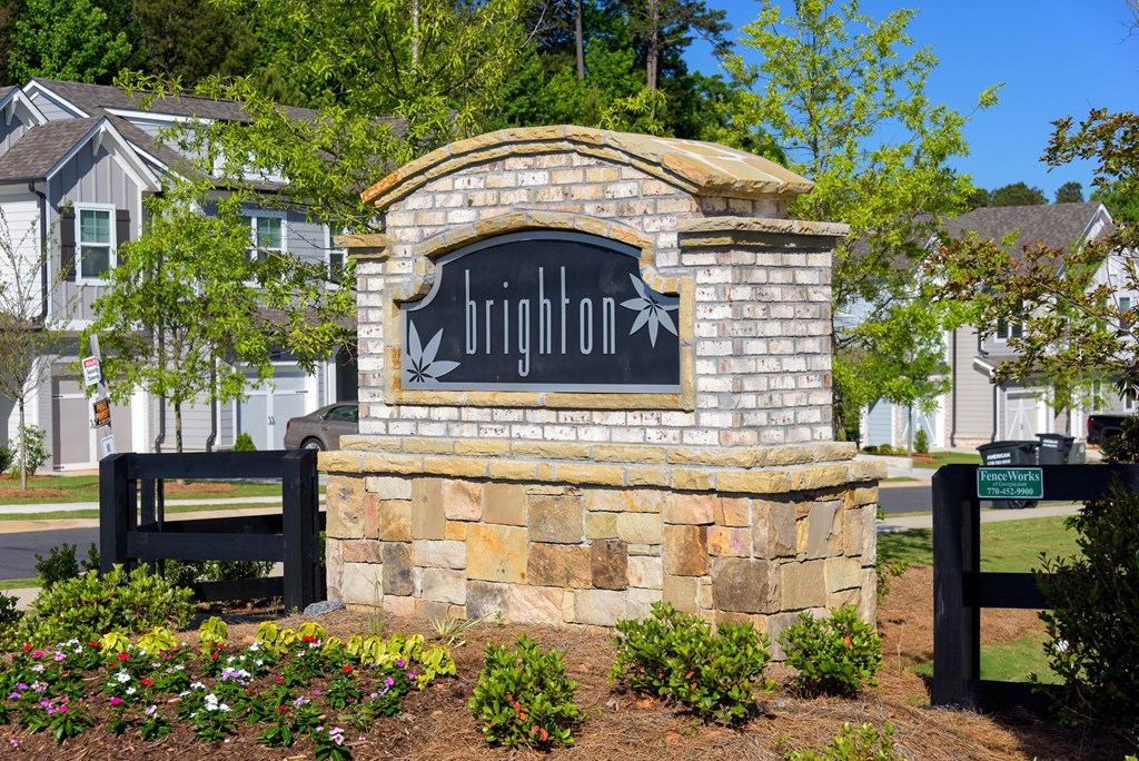 Welcoming Signage at Brighton Townhomes, Acworth, GA, 30102