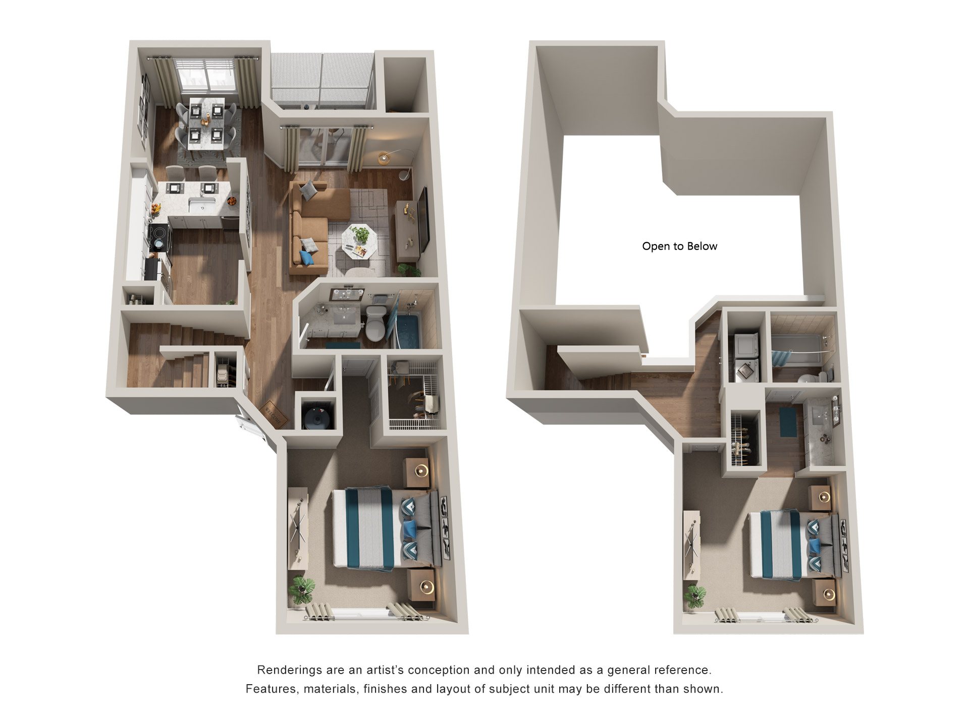 2 Bed 2 Bath Floor Plan | 1,220 Sq. Ft