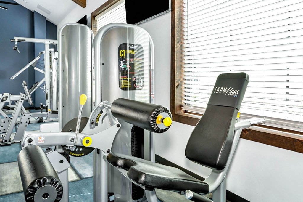 Gym area at Farmhaus Apartments, Madison, 35757