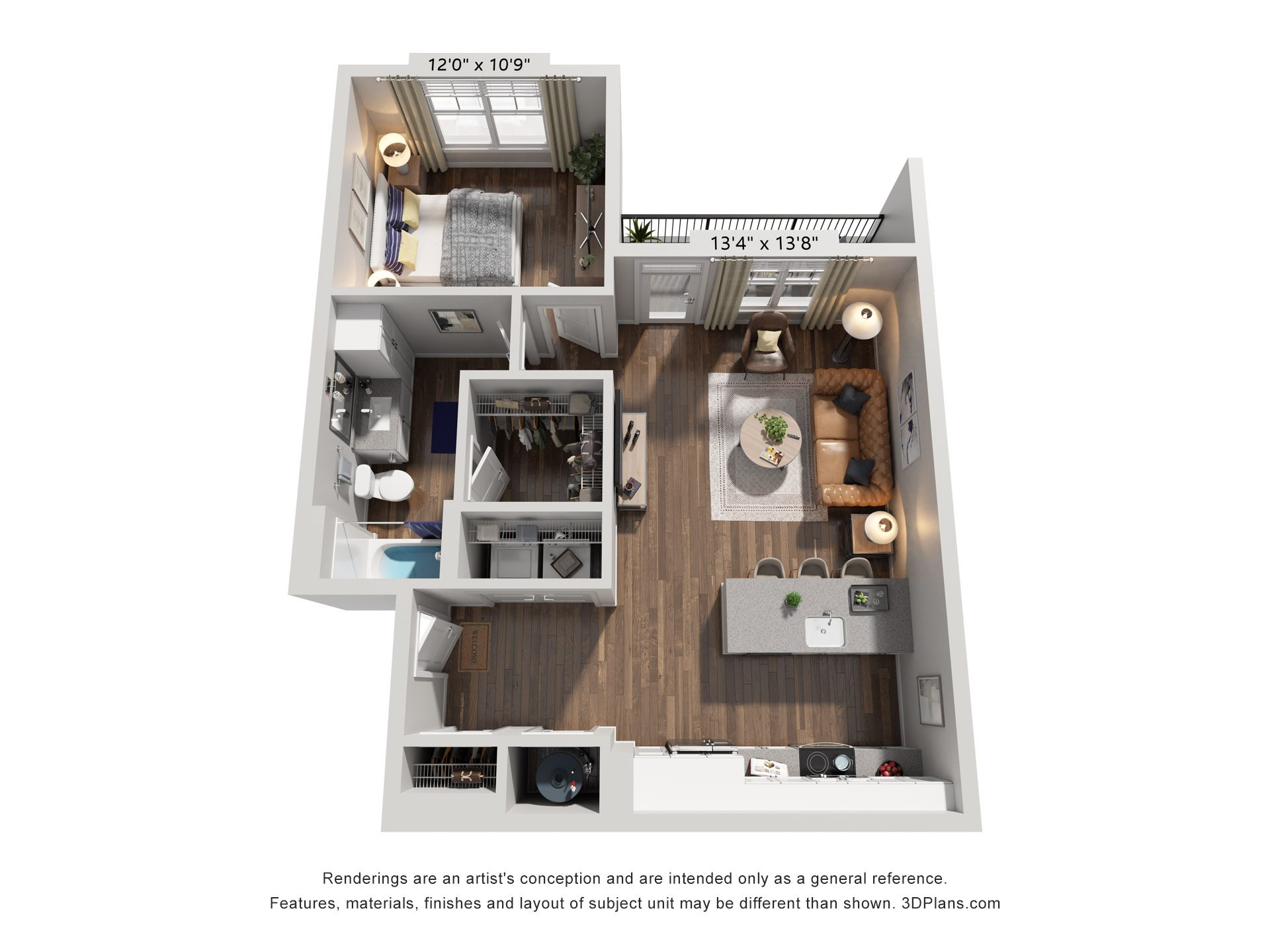 1 Bed 1 Bath | 755 Sq. Ft. at Farmhaus Apartments in Madison, 35757