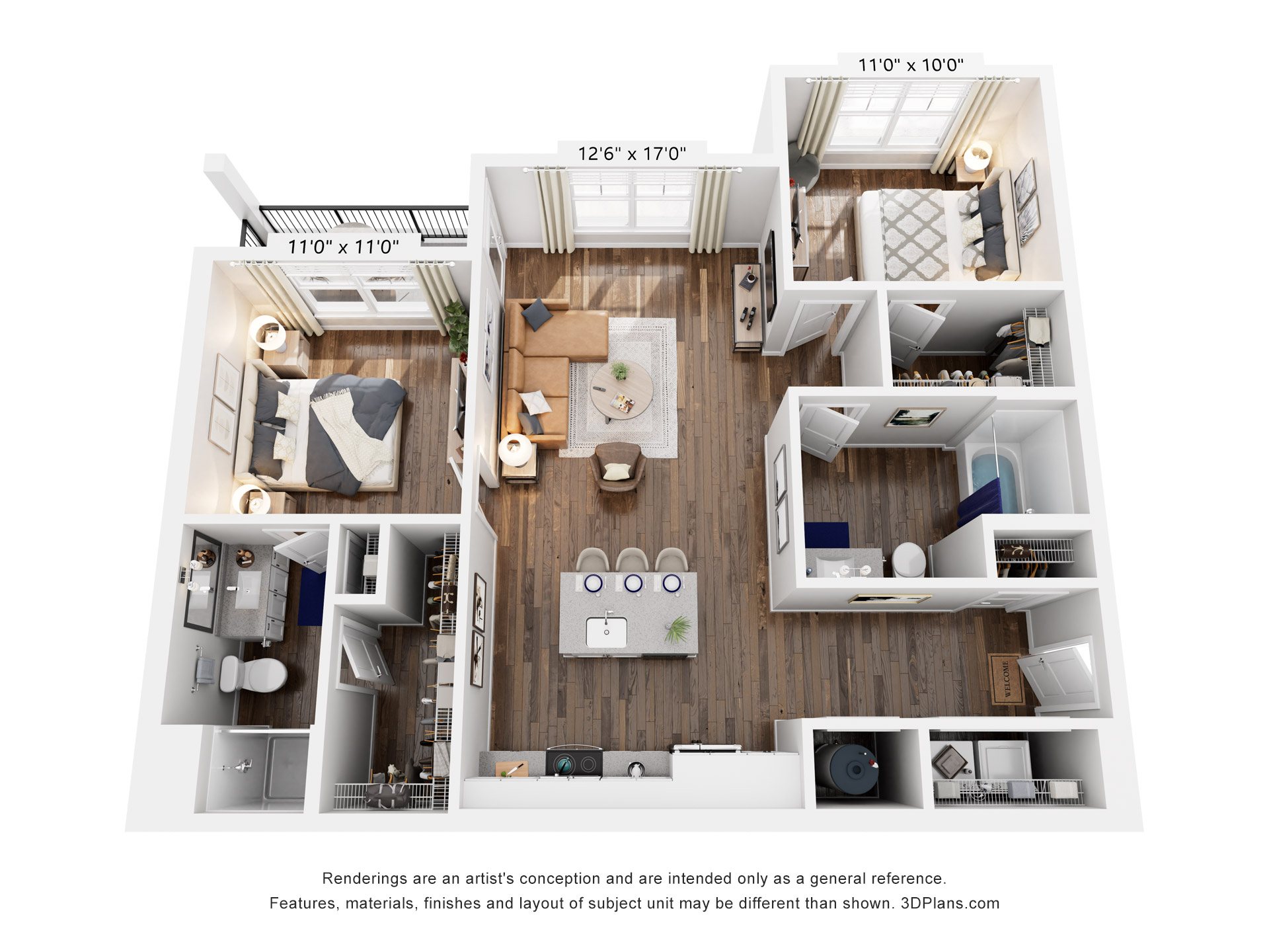 2 Bed 2 Bath | 1,041 Sq. Ft. at Farmhaus Apartments in AL, 35757