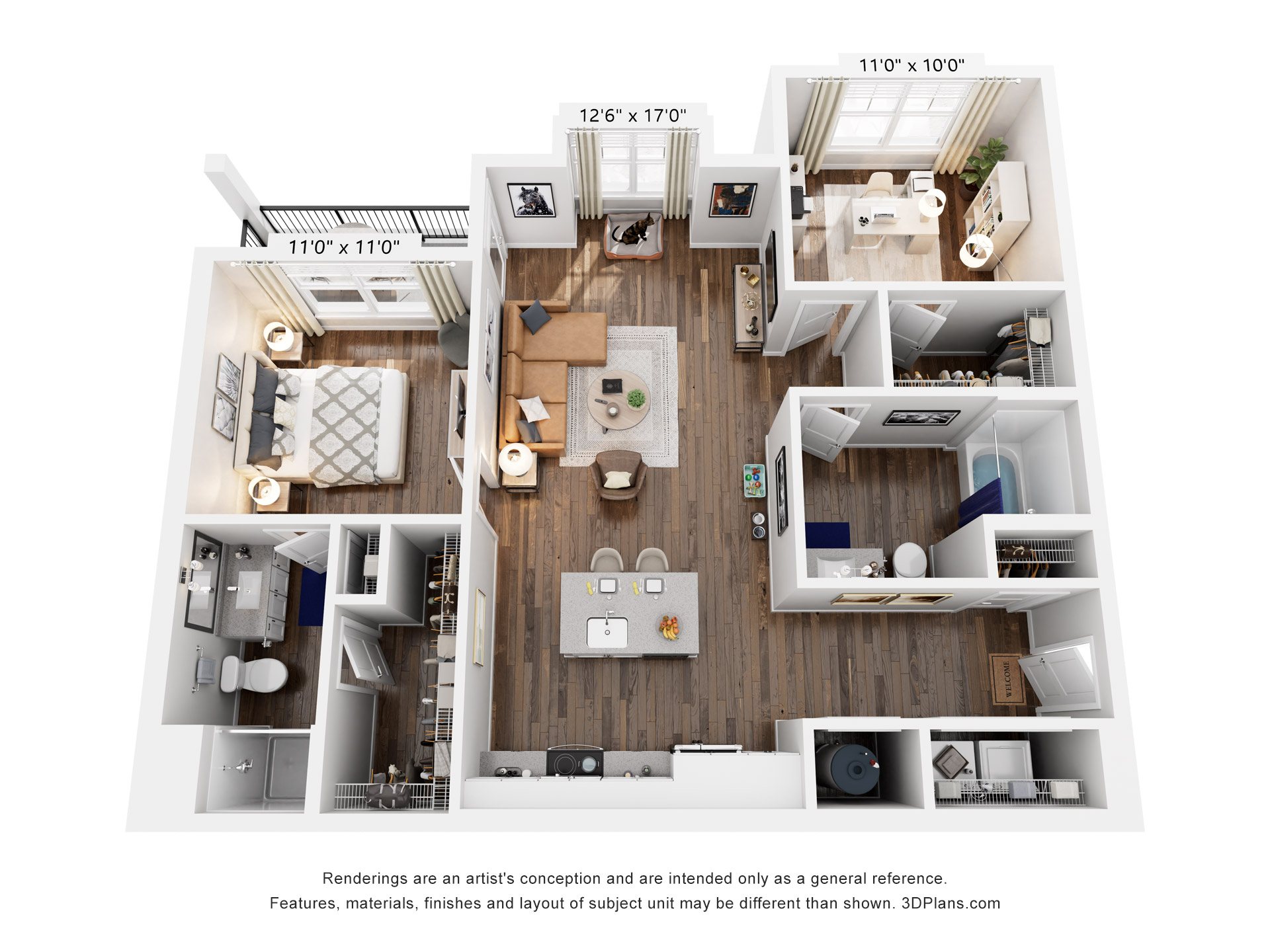 2 Bed 2 Bath | 1,049 Sq. Ft. at Farmhaus Apartments in Madison, Alabama, 35757