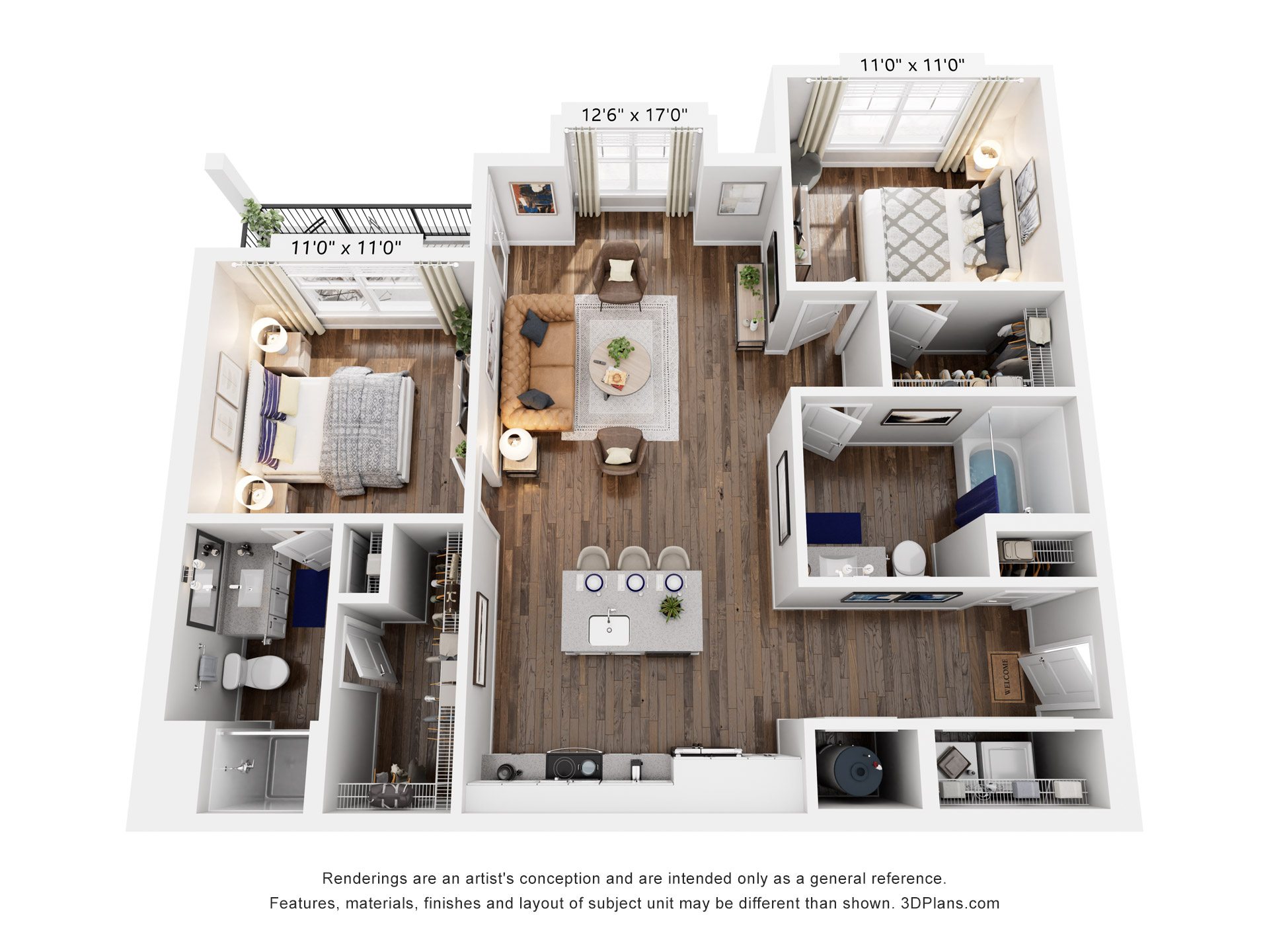 2 Bed 2 Bath | 1,049 Sq. Ft. at Farmhaus Apartments in Madison, Alabama