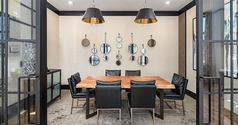 a conference room in clubhouse