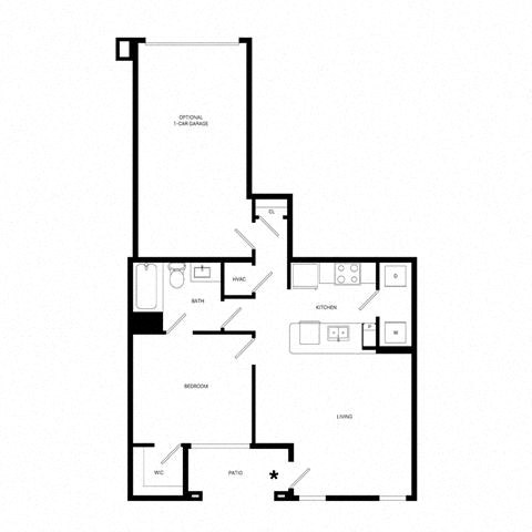 a black and white diagram of a floor plan at Promenade at Newnan Crossing, Newnan, 30265