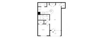 a floor plan of a house with a bedroom and a living room at Promenade at Newnan Crossing, Georgia