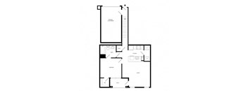 a black and white floor plan of a residence at Promenade at Newnan Crossing, Newnan, GA 30265