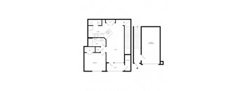 a schematic diagram of the floor plan of a house at Promenade at Newnan Crossing, Newnan, 30265