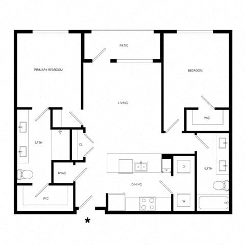 a blueprint of a floor plan of a house at Promenade at Newnan Crossing, Georgia