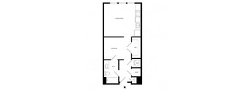 a floor plan of a unit with a rectangular floor plan and a staggered staggered floor at Promenade at Newnan Crossing, Georgia, 30265