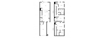 floor plan of the bedrooms of the house at Promenade at Newnan Crossing, Newnan, GA